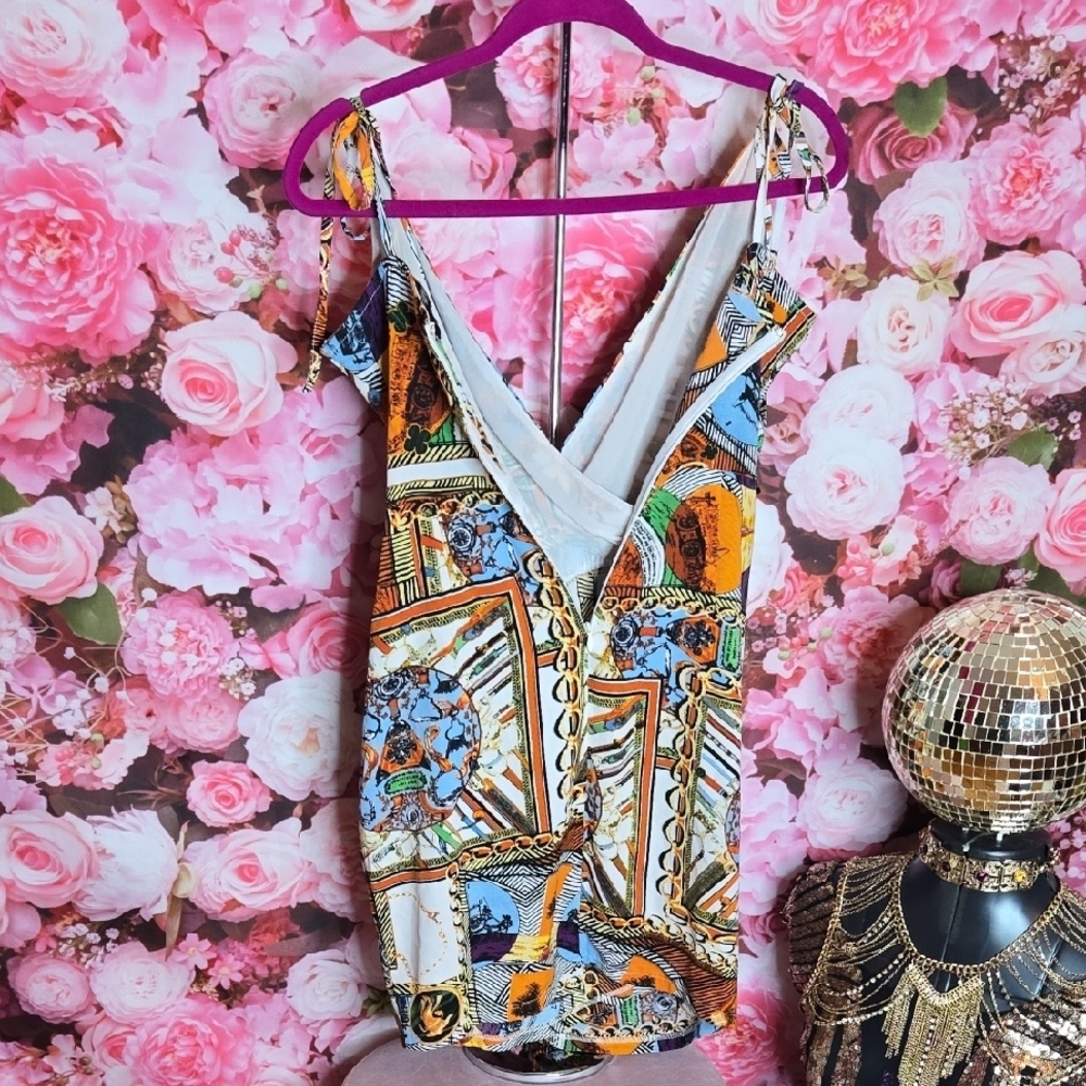 THE SANG multicolor mini dress sz Medium, like new condition - Picture 4 of 7